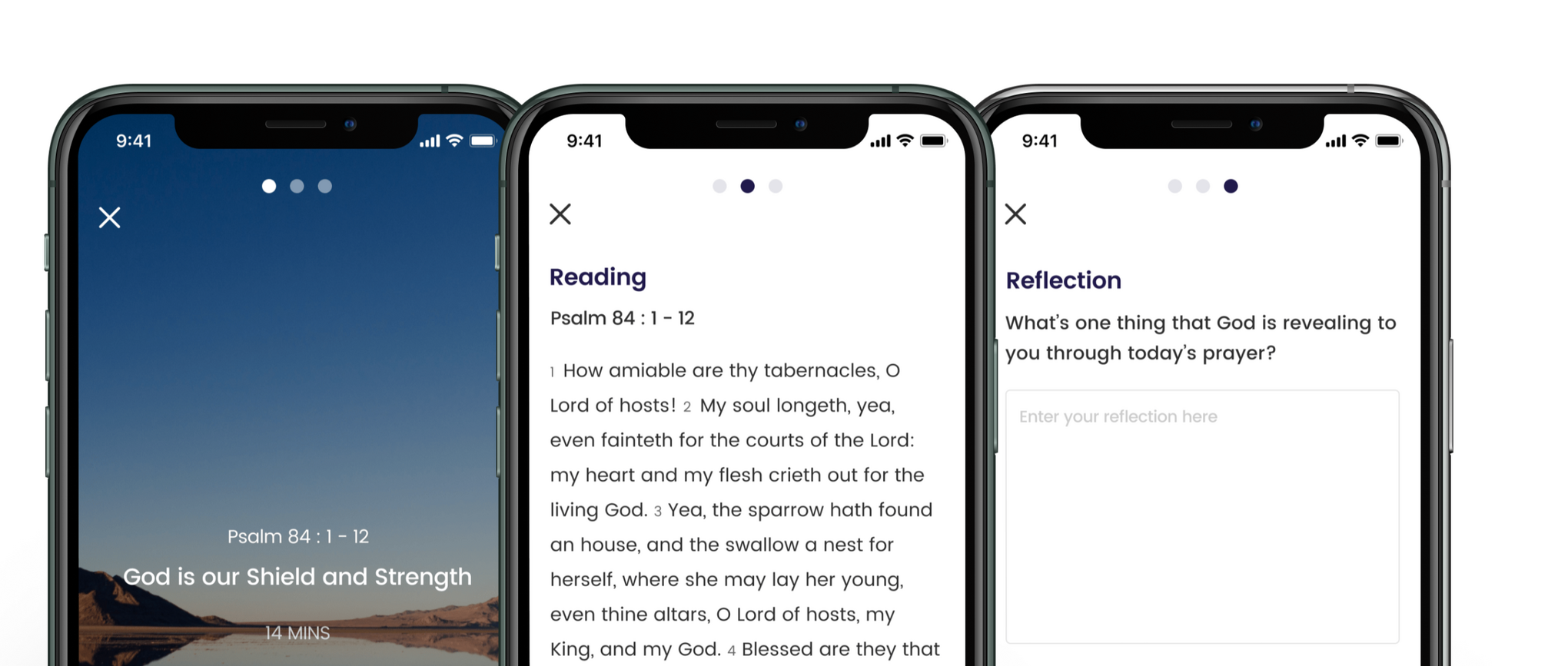App screens